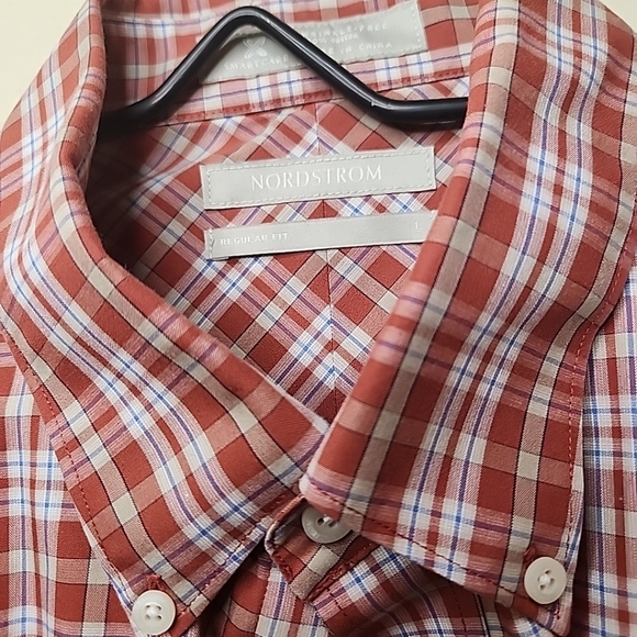 NORDSTROM Regular Fit Button Down Casual Shirt Plaid  Long Sleeves - Picture 8 of 8
